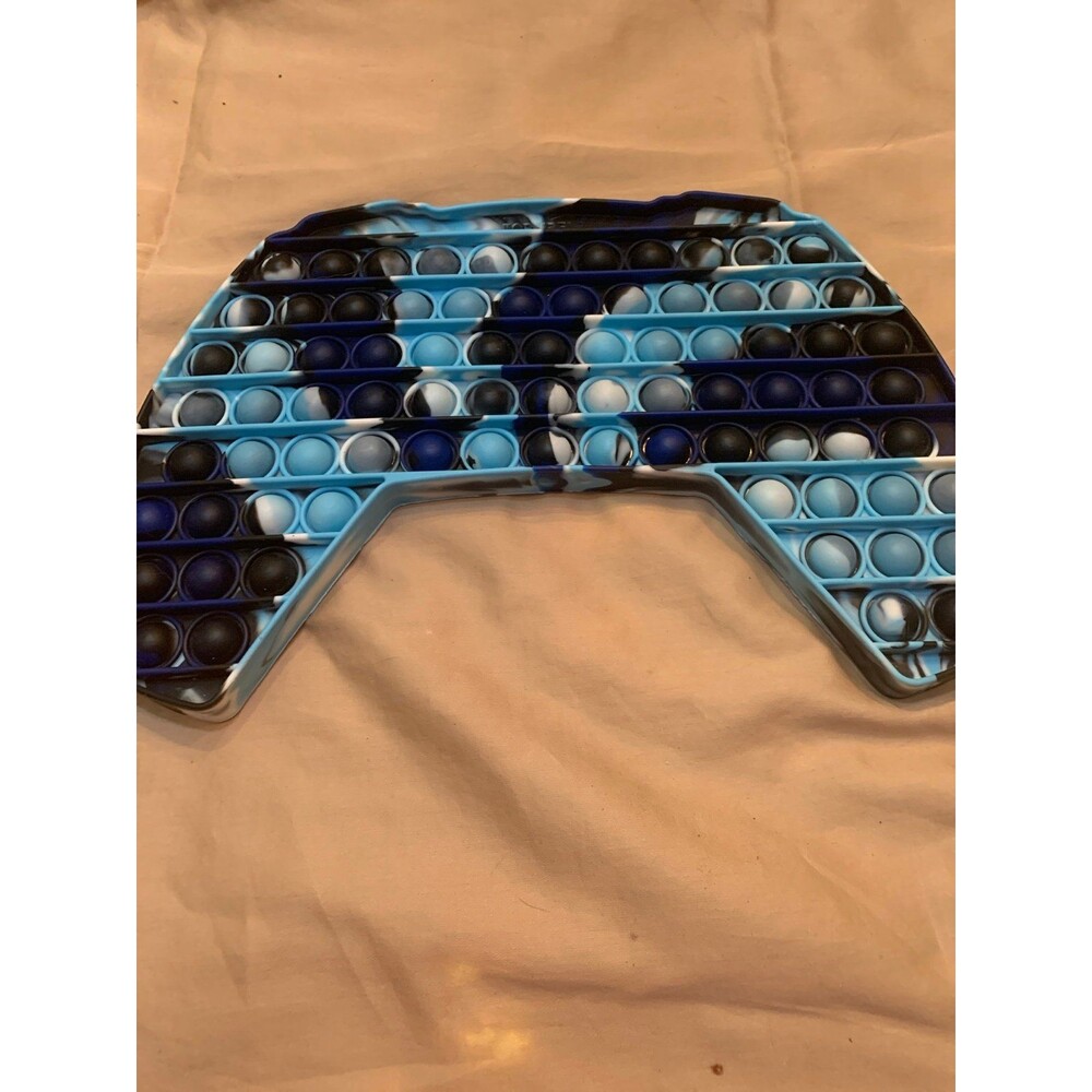 XXL Controller‑Shaped Pop‑It Fidget Toy – Blue Marble Silicone 100 pop-its